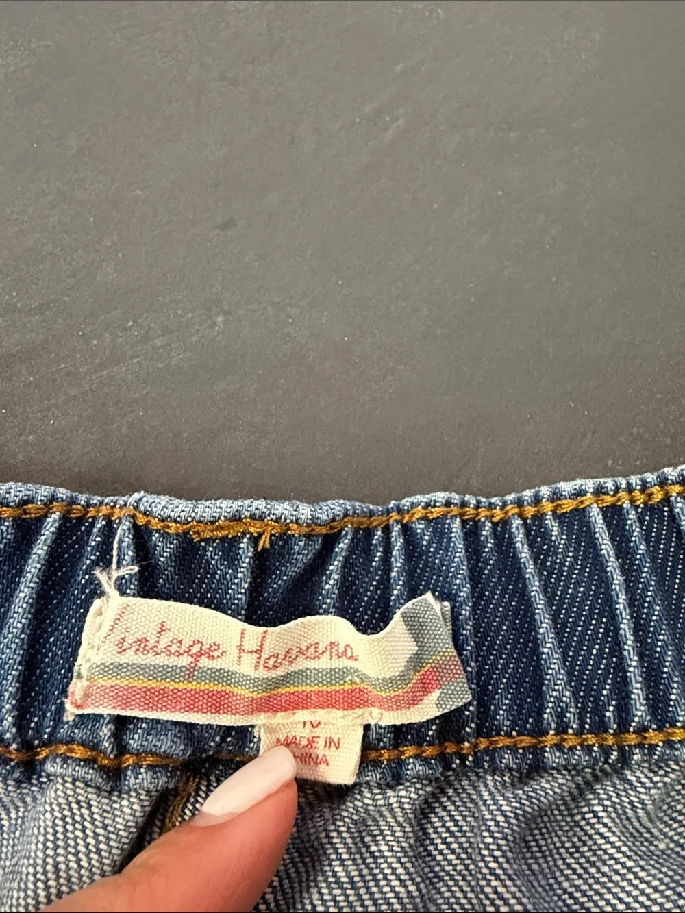 Vintage Havana girls Light Wash Ripped Denim Shorts size 10